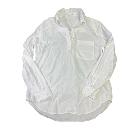 BELLA DAHL Long Sleeve Pullover Tunic In White Women’s M, Elevated Basic Capsule - Picture 2 of 11